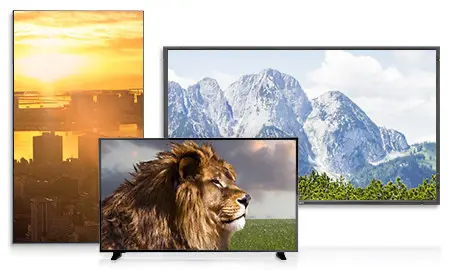 Professionelle Displays im Hochformat und im Querformat