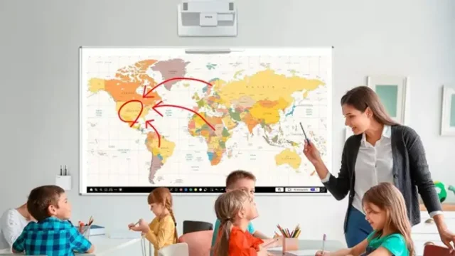 Interaktiver Projekt in einem digitalen Klassenzimmer