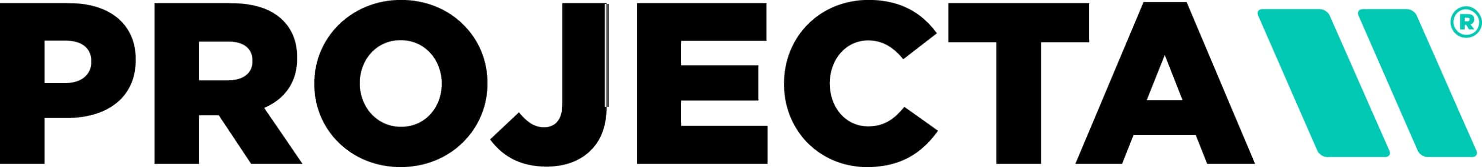 Logo: Projecta - Medientechnik, unter anderen kleinformative Leinwände
